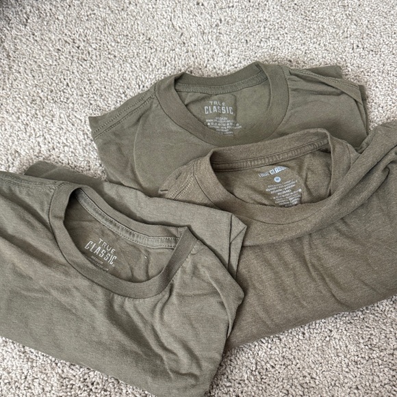 True Classic Other - True classic 3 military green short sleeve T shirts ! Medium!